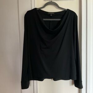 Banana Republic Factory black cowl neck top. Size Large.